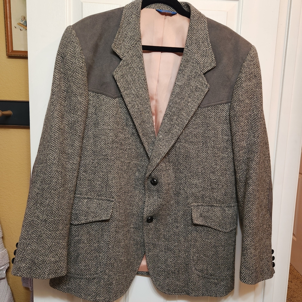 Vintage Men's Pendleton Gray Herringbone Blazer
